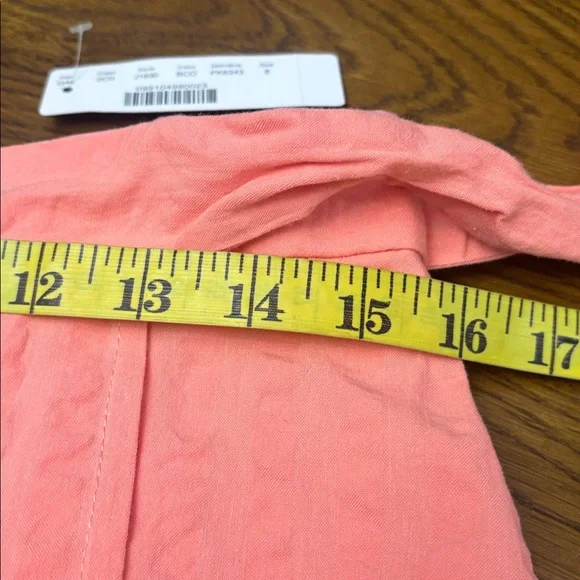 J Crew Coral Cotton Faux Wrap Skirt BNWT - Picture 10 of 12